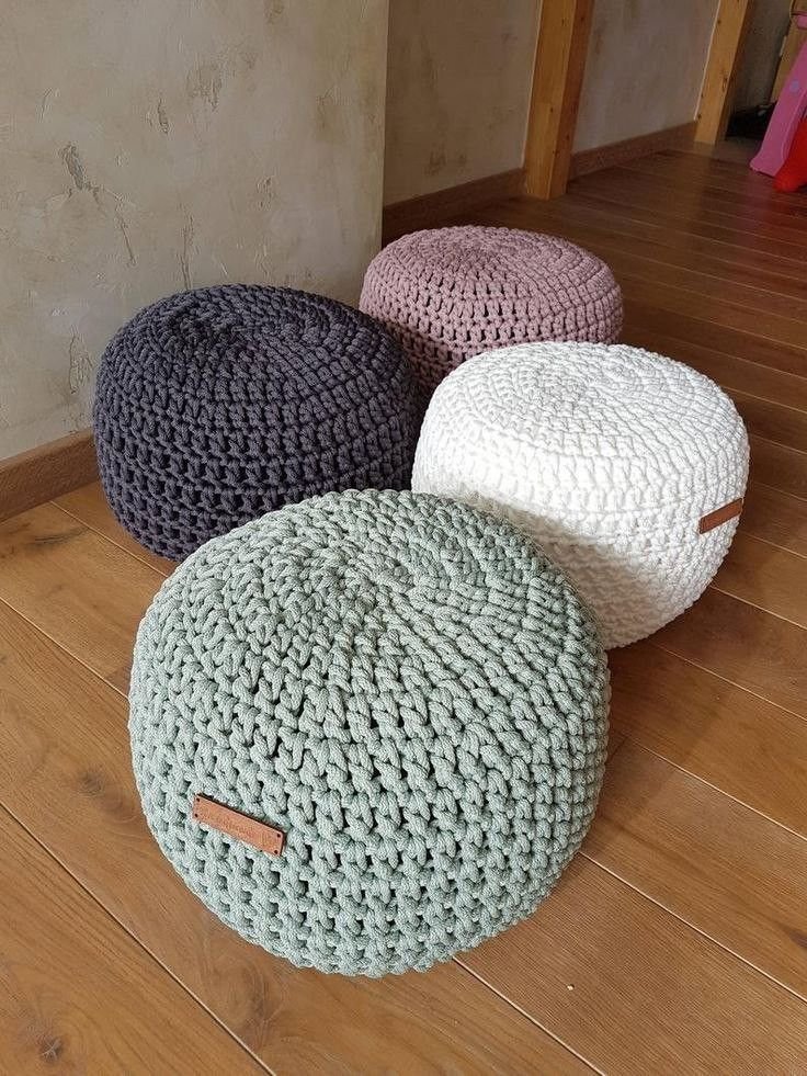 How to Crochet a Floor Pouf or Cushion